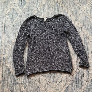 J Crew Womens Black and White Knit Pullover Sweater Size Medium